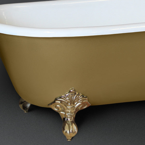 Baignoire en fonte émaillée ASHFORD dorée or - Le Monde du Bain | Pieds dorés or
