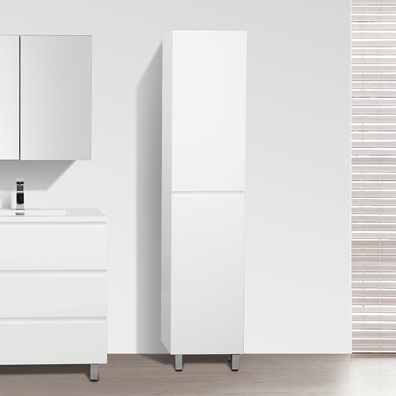 Grande armoire de rangement VERONA hauteur 176 cm, blanc laqué