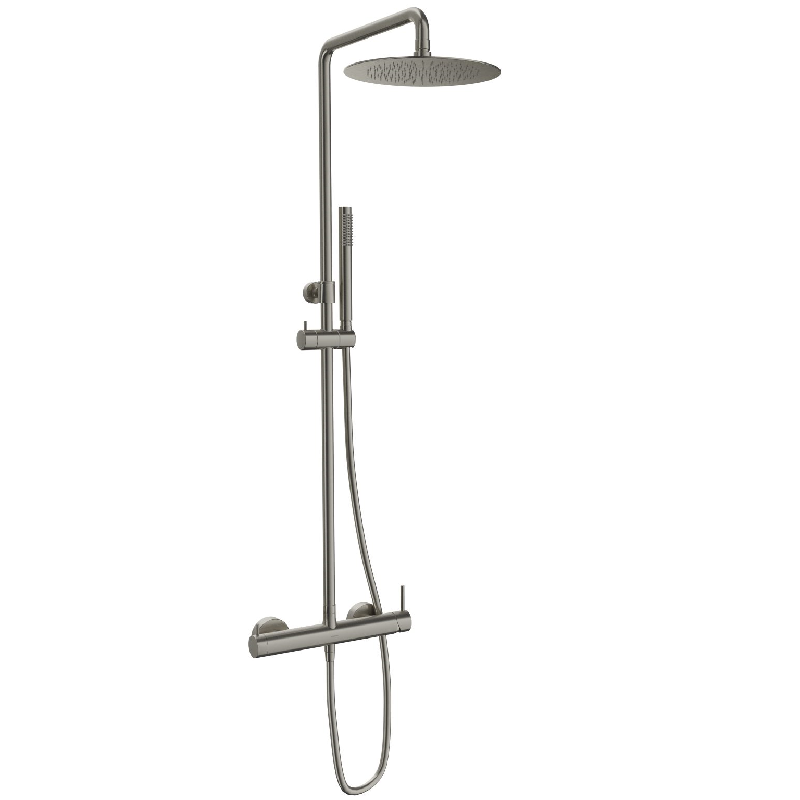 Exemple de colonne de douche mitigeur or brossé