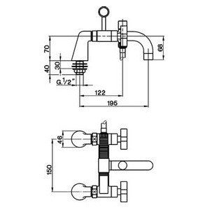 Robinet mitigeur bain/douche sur plage CISAL BARCELONA pour baignoire - Le Monde du Bain