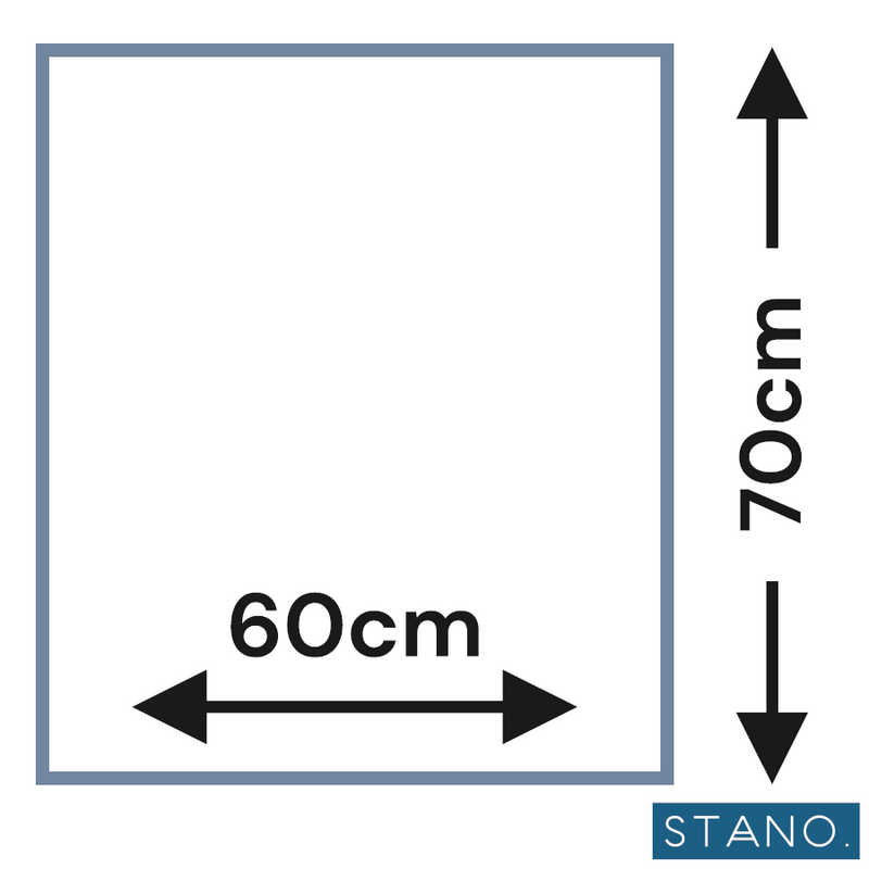 Dimensions - Miroir rectangulaire sans cadre DORIA largeur 60 cm - Le Monde du Bain