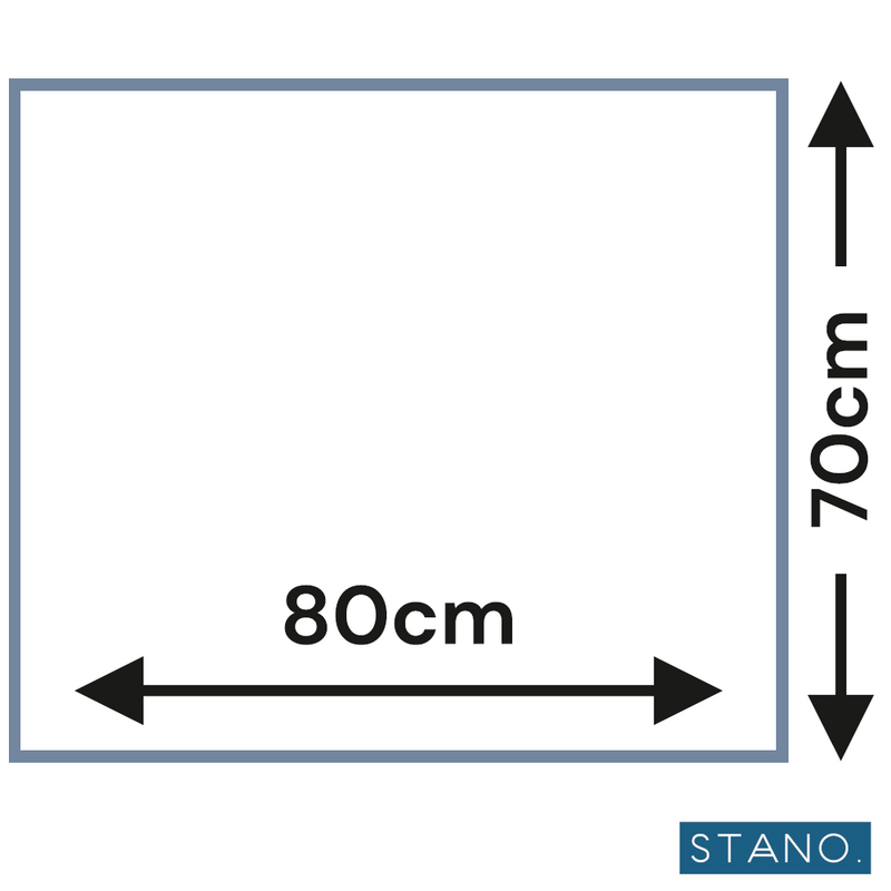 Dimensions - Miroir rectangulaire sans cadre DORIA largeur 80 cm - Le Monde du Bain