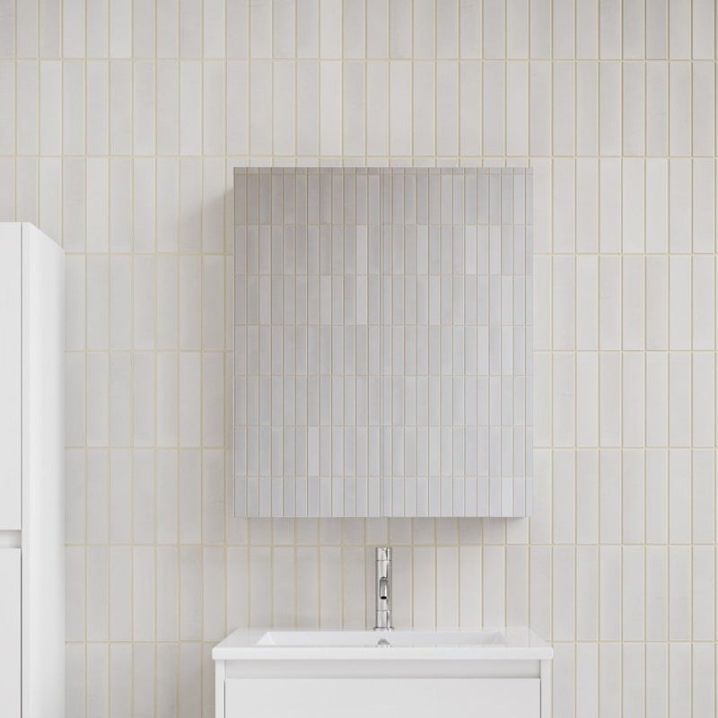 Armoire de toilette bloc-miroir FORTINA largeur 60 cm blanc