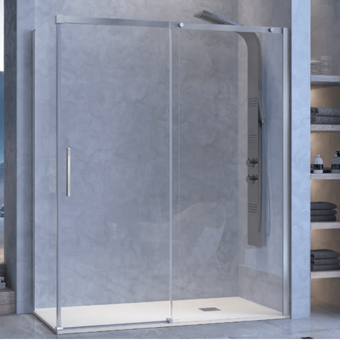 Paroi de douche fixe + Porte coulissante LUNA