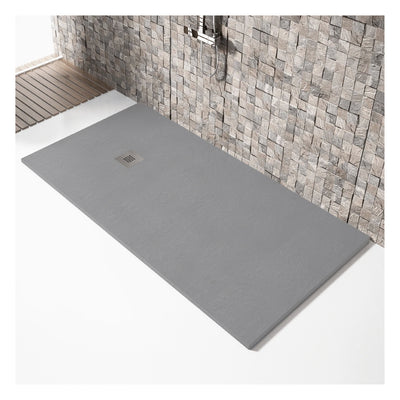 Receveur de douche extra plat MADISON en résine surface ardoisée - beton - Le monde du bain
