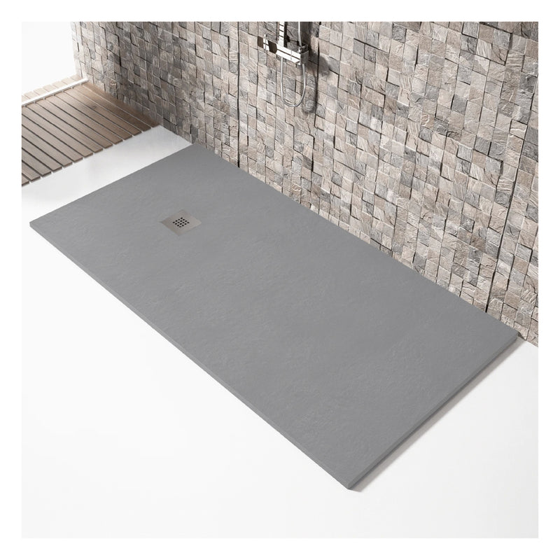 Receveur de douche extra plat MADISON en résine surface ardoisée - beton - Le monde du bain