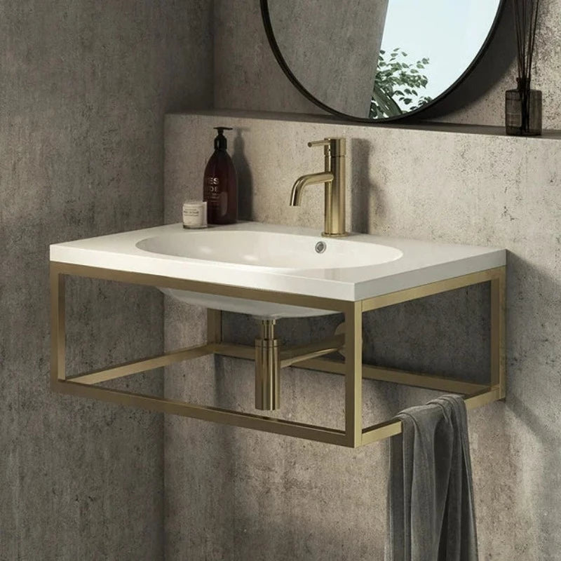 Siphon lavabo design or brossé - Le Monde du Bain