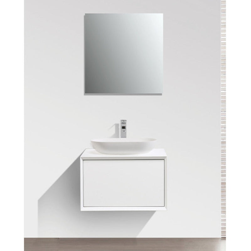 Meuble salle de bain pour vasque à poser PALIO 60 cm, blanc mat
