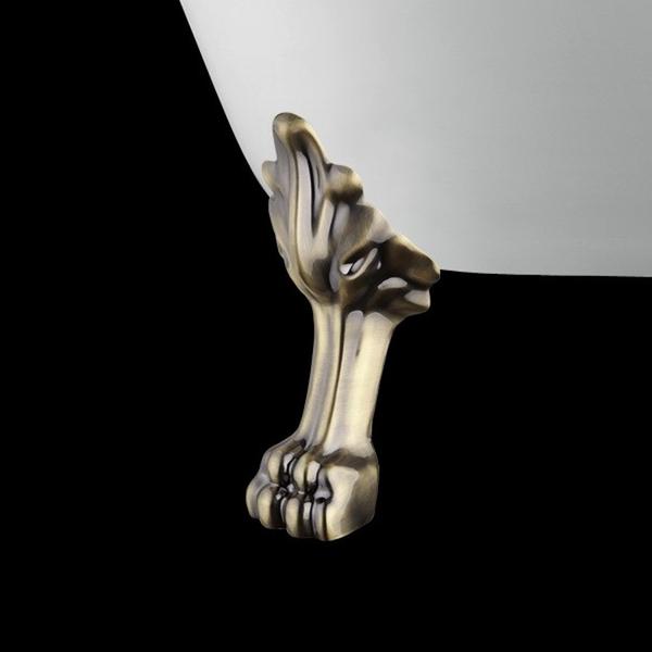 Baignoire ancienne RICHMOND Noire - Le Monde du Bain | Pieds de Lion Bronze jaune vieilli _ miniature