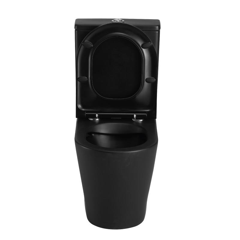 Toilette WC à poser TURIN en céramique noir mat - Le Monde du Bain