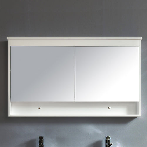 Armoire de toilette bloc-miroir 120 cm TYPO finition mélaminé blanc