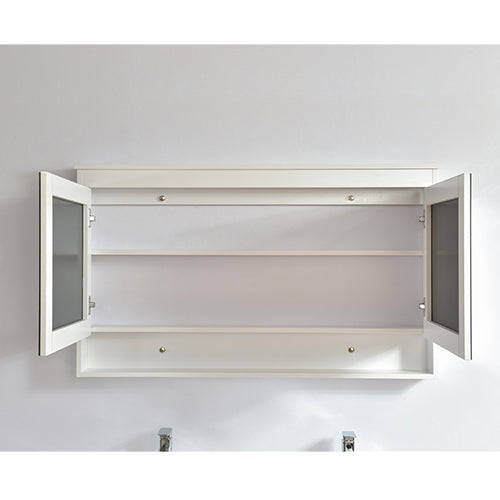 Armoire de toilette bloc-miroir 120 cm TYPO finition mélaminé blanc