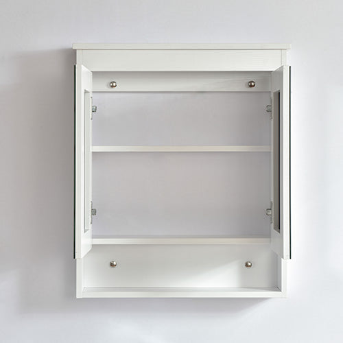 Armoire de toilette bloc-miroir 60 cm TYPO finition mélaminé blanc