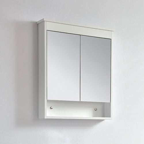 Armoire de toilette bloc-miroir 60 cm TYPO finition mélaminé blanc