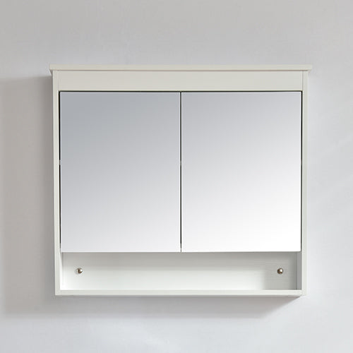 Armoire de toilette bloc-miroir 80 cm TYPO finition mélaminé blanc