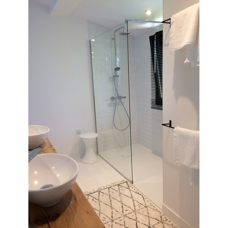 Pack Receveur de douche extra plat blanc + Colonne de douche thermostatique