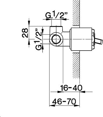 Robinet mitigeur bain/douche mural encastré CISAL ARCANA ROYAL - Le Monde du Bain | Commun