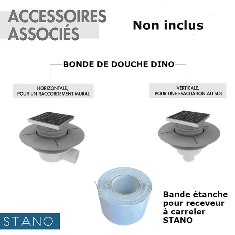 accessoires complémentaires pour receveurs de douche à carreler