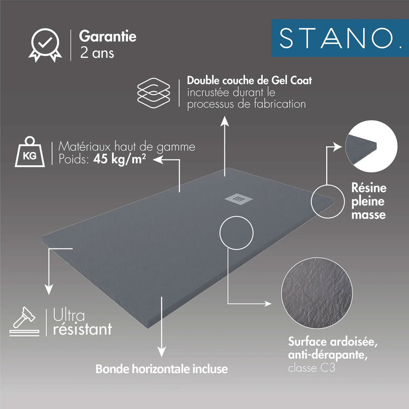 Avantages receveur de douche STANO extra plat - Le monde du bain