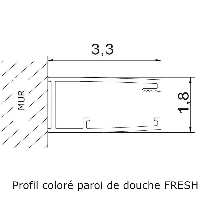 Paroi de douche fixe FRESH INDUSTRIAL