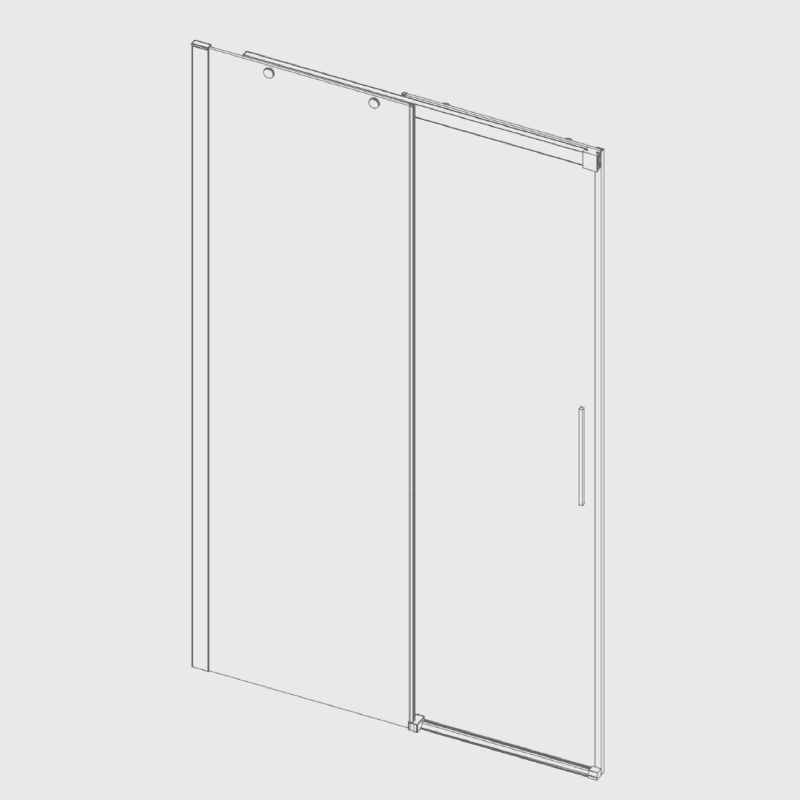 Paroi de douche fixe + Porte coulissante LUNA