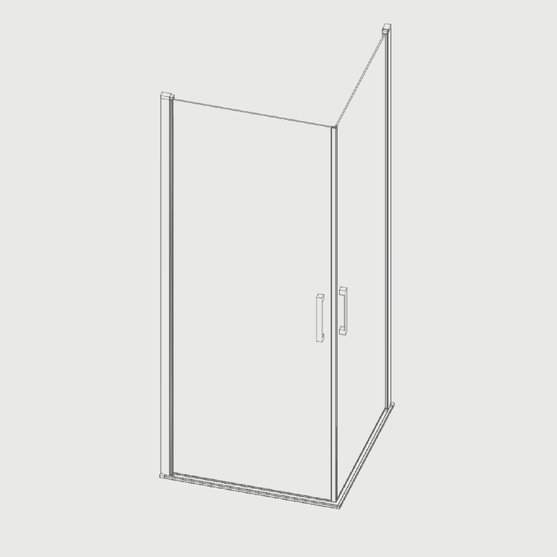 Paroi de douche accès en angle 2 portes pivotantes NARDI
