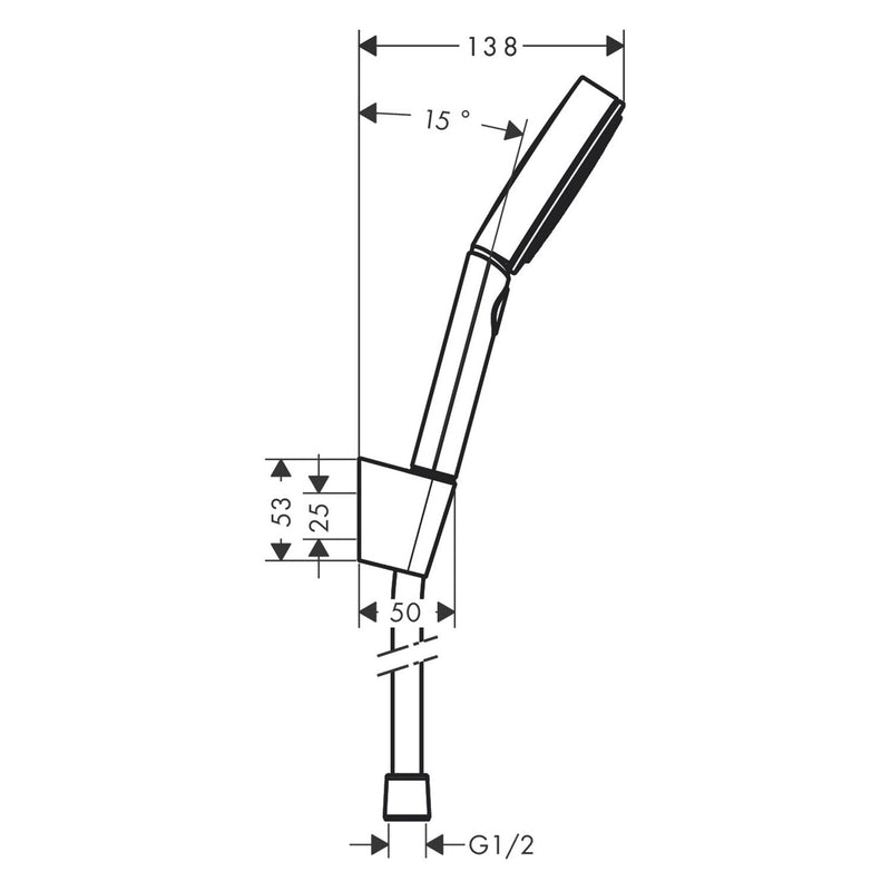 hansgrohe Pulsify Select S Set de support de pomme de douche 105 3 jets Relaxation avec flexible de douche