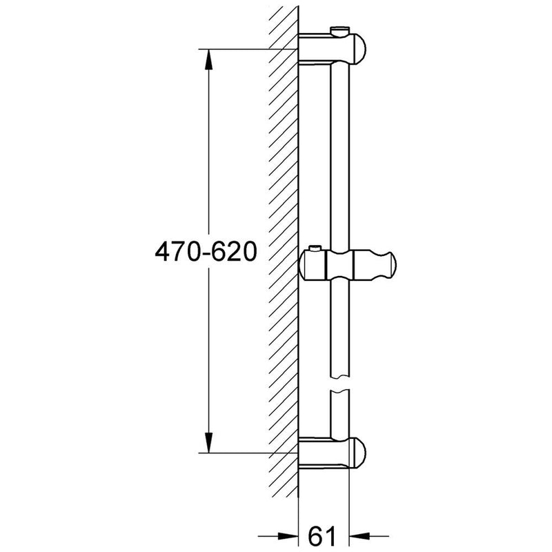 GROHE Euphoria Barre de douche 60cm