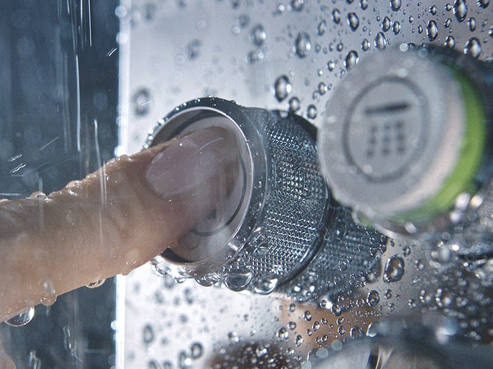 GROHE Grohtherm SmartControl, Système de douche thermostatique à encastrer avec Rainshower 310 SmartActive, rond