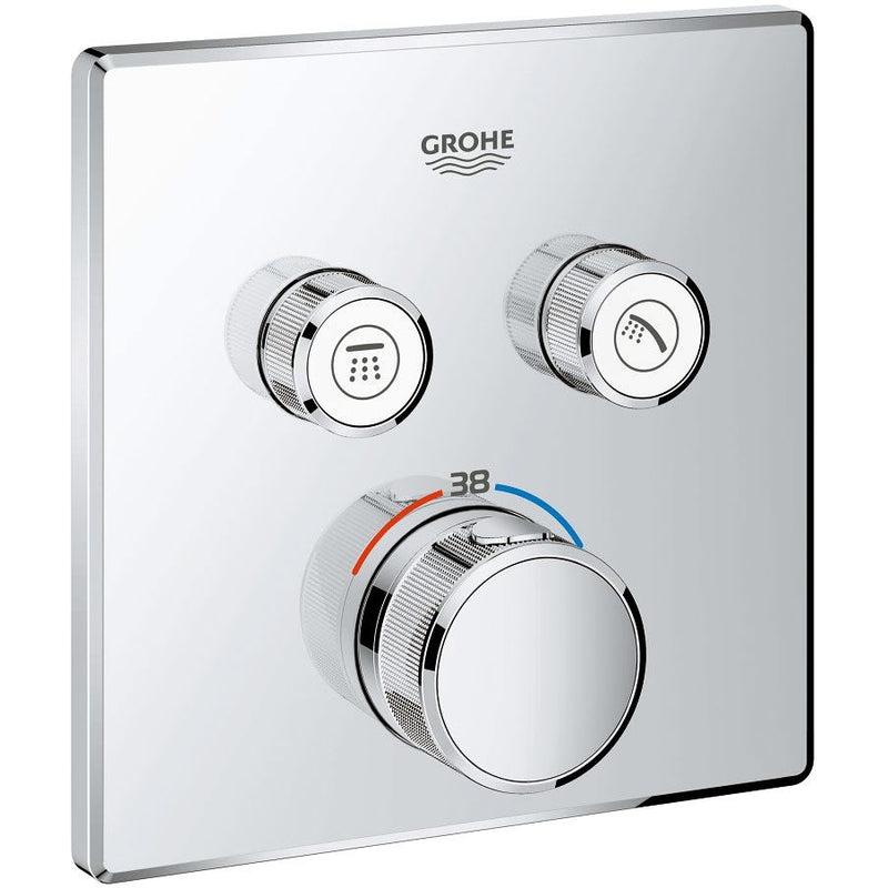 GROHE Grohtherm SmartControl Set de thermostat pour montage final avec 2 vannes d&