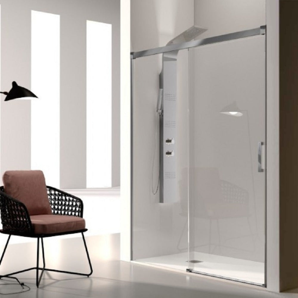 Porte de douche coulissante transparent, chromé 130 cm, Remix