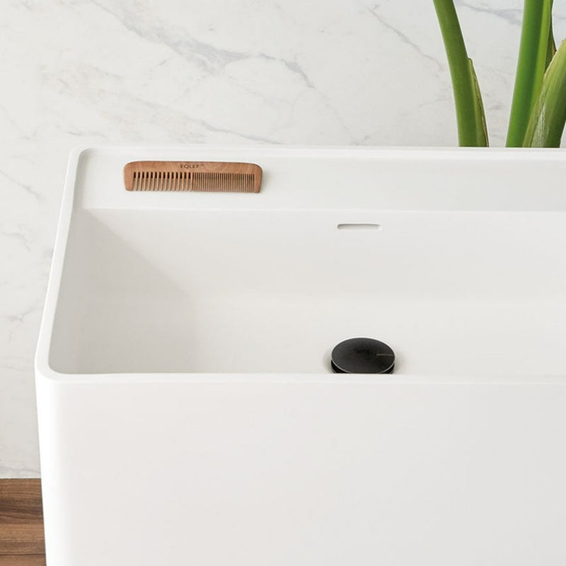 Lavabo colonne design CABANES 60 cm en solid surface - Le Monde du Bain