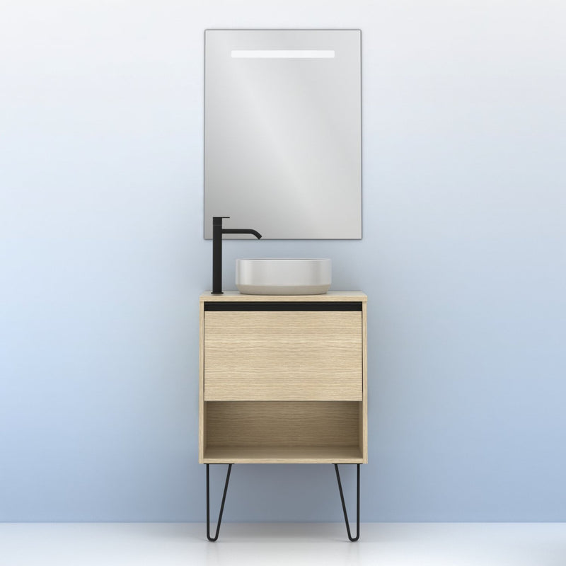 Meuble salle de bainYoko 60 cm. Chêne sablé