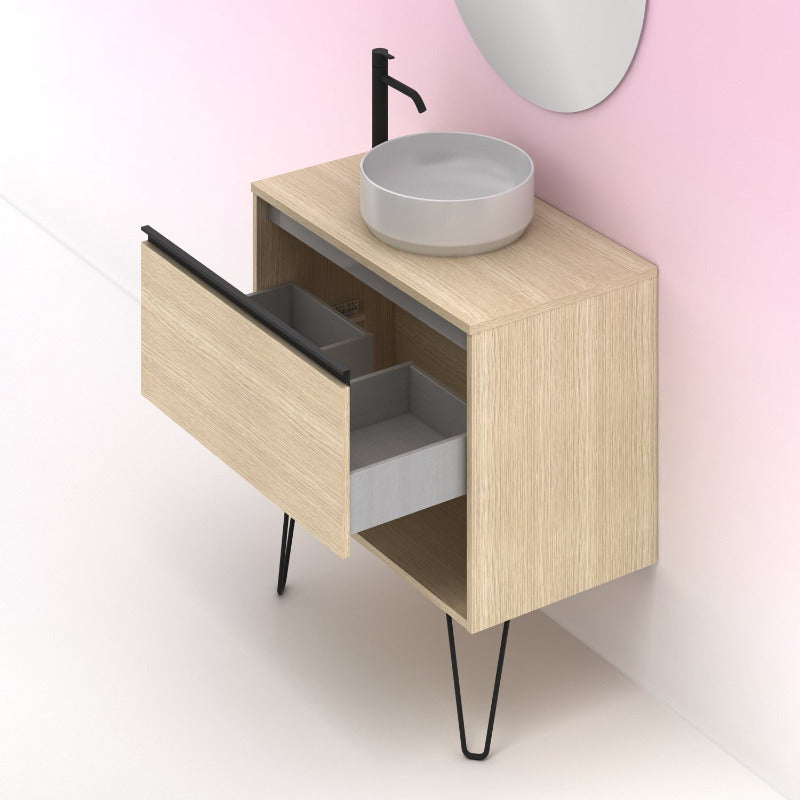 Meuble salle de bainYoko 80 cm. Chêne sablé